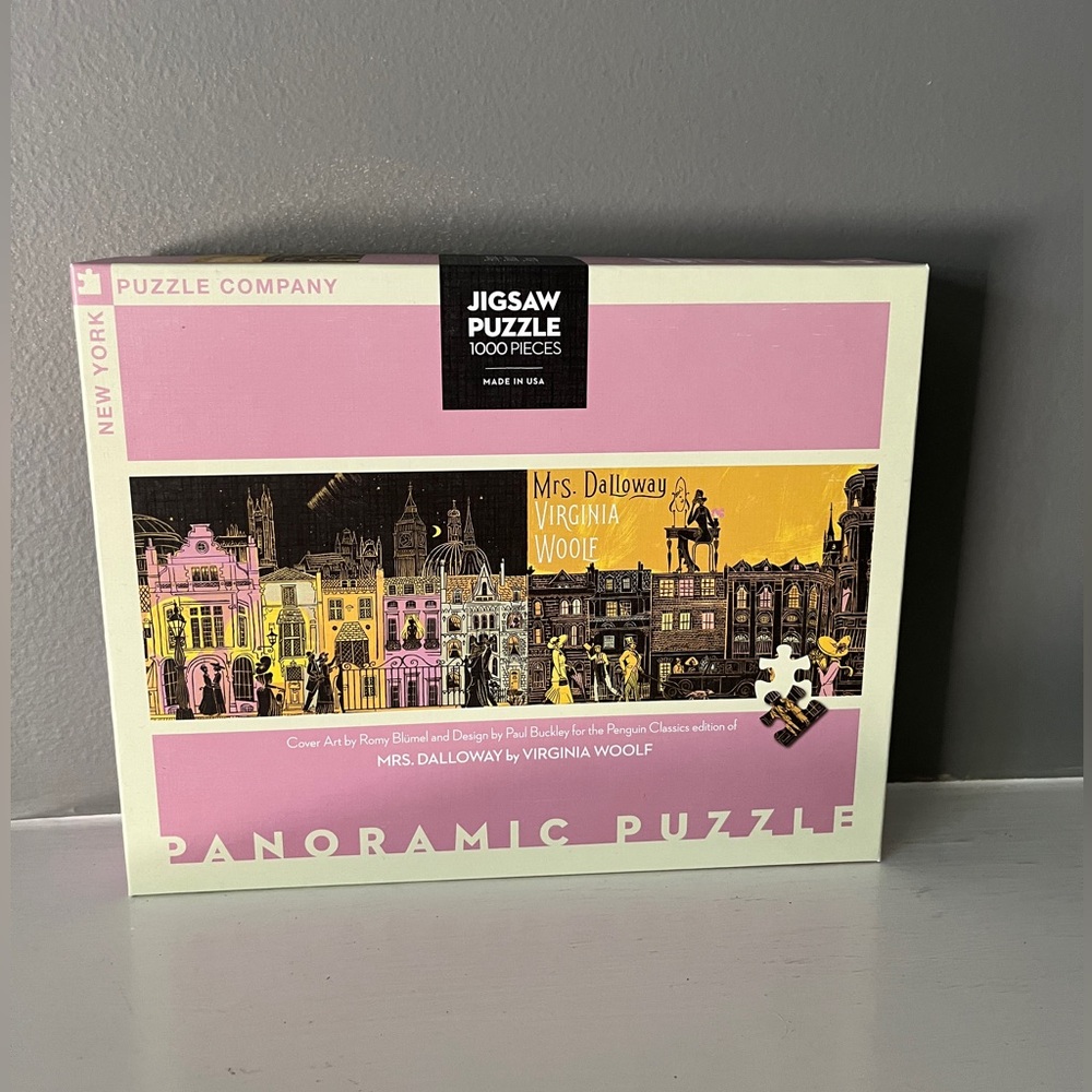 New York puzzle company Mrs Dalloway by Virginia Wolf puzzle 1000 pieces book